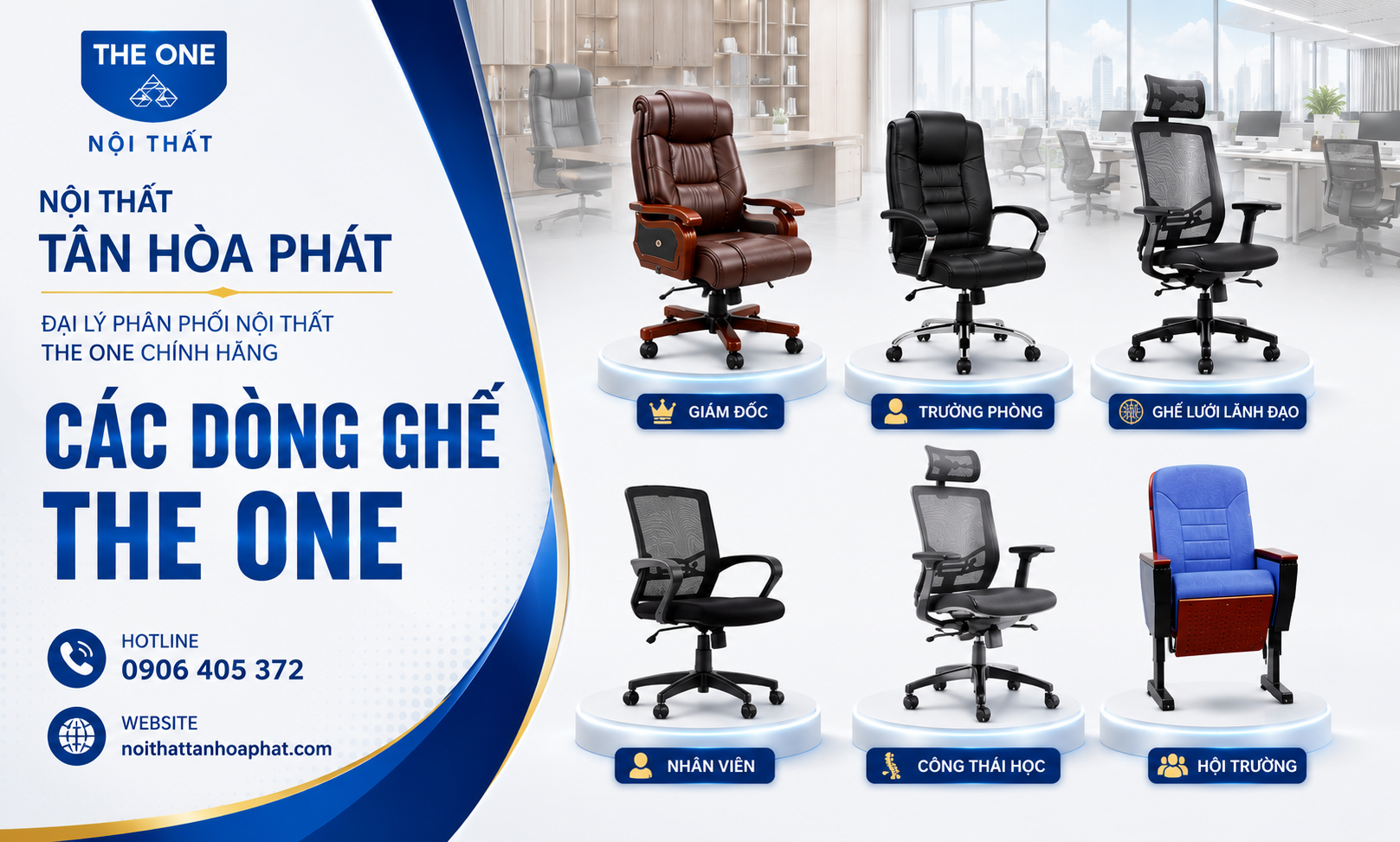 Nội Thất Tân Hòa Phát - Địa chỉ cung cấp ghế văn phòng The One uy tín tại Tp.HCM