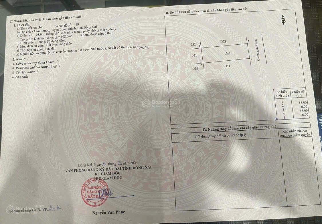 Đất nền vừa mở bán - 108m2 - Full thổ cư - Cách sân bay 5 phút - Sổ hồng sẵn - Chỉ 972 triệu/lô